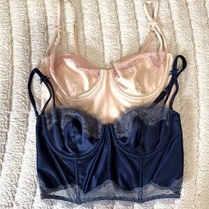 2 Victoria's Secret Lace Bustiers / Angel Bra / Corset